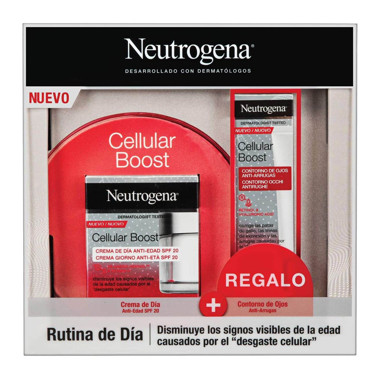 NeutrÓgena celllar boost, crema de noche (50 ml) + regalo contorno de ojos (15 ml)