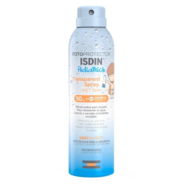 Isdin pediatrics transparente spray wet skin, spf 50 +, 250 ml