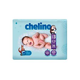 Pañales 4-10 kg Chelino Nature 36 unidades