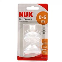 Nuk tetina first choice+, 0-6 m,  m (2 unidades)