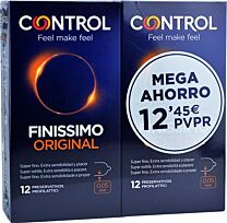 Control finissimo original, pack 12 + 12  preservativos