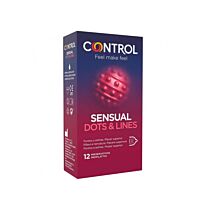 Control sensual dots & lines, 12 preservativos