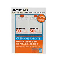 Anthelios spf 50+, crema hidratante ultra protection, 2ª unidad al 50 % (50 ml +50 ml)