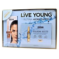 Isdinceutics live young rutina hidratante fusion water + hyaluronic booster 5 ampoll