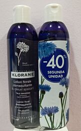 Klorane pack locion floral desmaquillante de ojos, (200 ml+ 200ml)