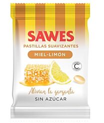 Caramelos Sawes miel-limón, sin azúcar (50 g)