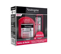 Neutrogena cellular boost, pack rutina de noche. crema de noche regeneradora + regalo contorno de ojos.