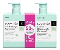 Suavinex gel-champÚ espumoso (500ml) + lociÓn hidratante corporal (500ml)