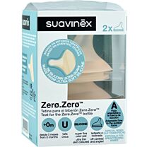 Suavinex tetina zero zero, flujo adaptable a, 0m+ (2 unidades)